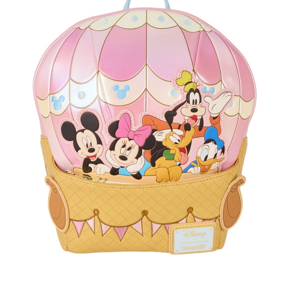 Disney Loungefly Mickey & Friends Hot Air Balloon Figural Mini Backpack